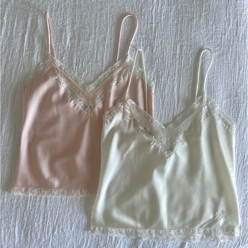 Christian Dior Vintage Silk Slip Tank Tops / Camisoles